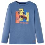vidaXL Kindershirt met lange mouwen 104 gemêleerd blauw, Verzenden, Nieuw