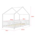 Kinderbed Treviolo met uitvalbeveiliging 90x200 cm wit mat, Nieuw, Verzenden