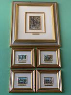 NO RESERVE! - Lijst (5) - Glas, Hout, Zilver - GELUKKIG, Antiek en Kunst, Curiosa en Brocante