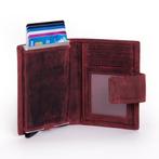 Figuretta Card Protector Hunter Pull-up met rits - Rood, Sieraden, Tassen en Uiterlijk, Overige merken, Verzenden, Nieuw, Leer