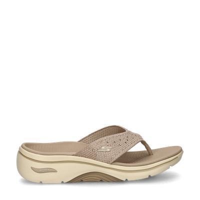 Skechers Arch Fit Go Walk slippers voor dames in het Bruin, Kleding | Dames, Schoenen, Slippers, Bruin, Nieuw, Verzenden
