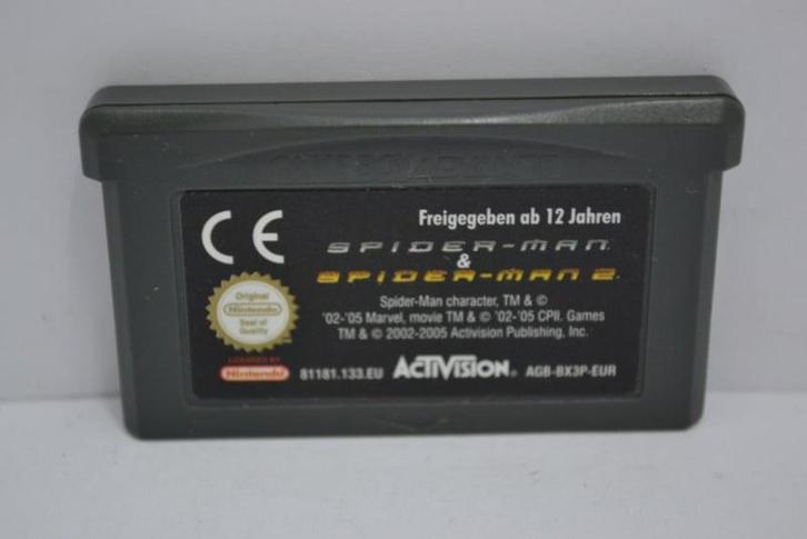 Spider-Man & Spider-Man 2 (GBA EUR), Spelcomputers en Games, Games | Nintendo Game Boy, Zo goed als nieuw, Verzenden