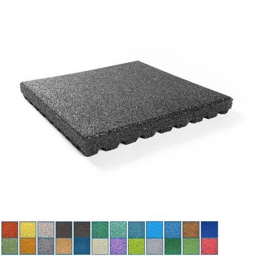 Rubber tegel met EPDM toplaag in diverse RAL kleuren - 55 mm, Tuin en Terras, Tegels en Klinkers, Verzenden