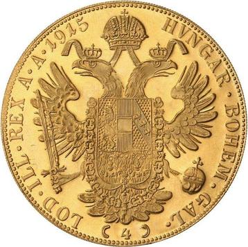 13,96 grams - Goud .980 - 4 Ducat Austria 1915 - 986‰ beschikbaar voor biedingen