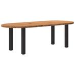 vidaXL Eettafel 240x100x74 cm ovaal massief eikenhout, Huis en Inrichting, Tafels | Eettafels, Verzenden, Nieuw