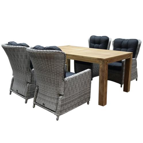 Marina lounge Krista dining tuinset 180x95xH77,5 cm 5-delig, Tuin en Terras, Tuinsets en Loungesets, Nieuw, Ophalen of Verzenden