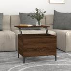 vidaXL Salontafel 60x44,5x45 cm bewerkt hout bruin, Minder dan 50 cm, 50 tot 100 cm, Verzenden, Nieuw