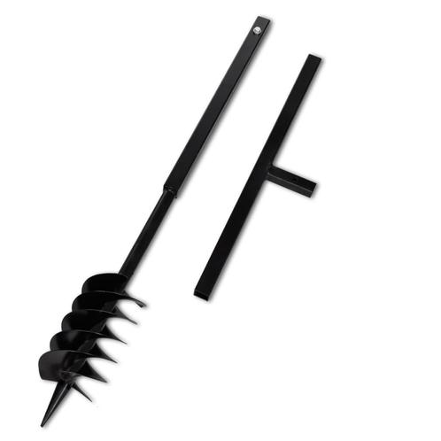 vidaXL Grondboor met handvat en schroefkop (dubbele schroef), Tuin en Terras, Hand-tuingereedschap, Nieuw, Verzenden