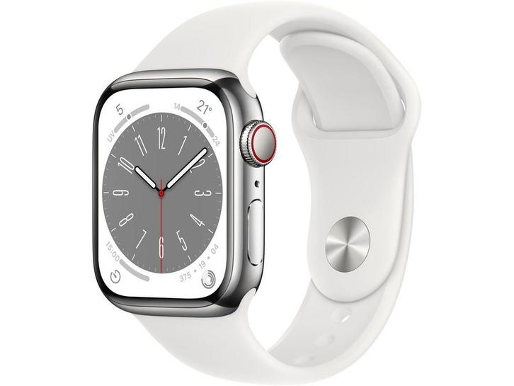 Apple Watch Series 8 - Smartwatch - GPS + Cellular - RVS, Sieraden, Tassen en Uiterlijk, Smartwatches, Zo goed als nieuw, Verzenden