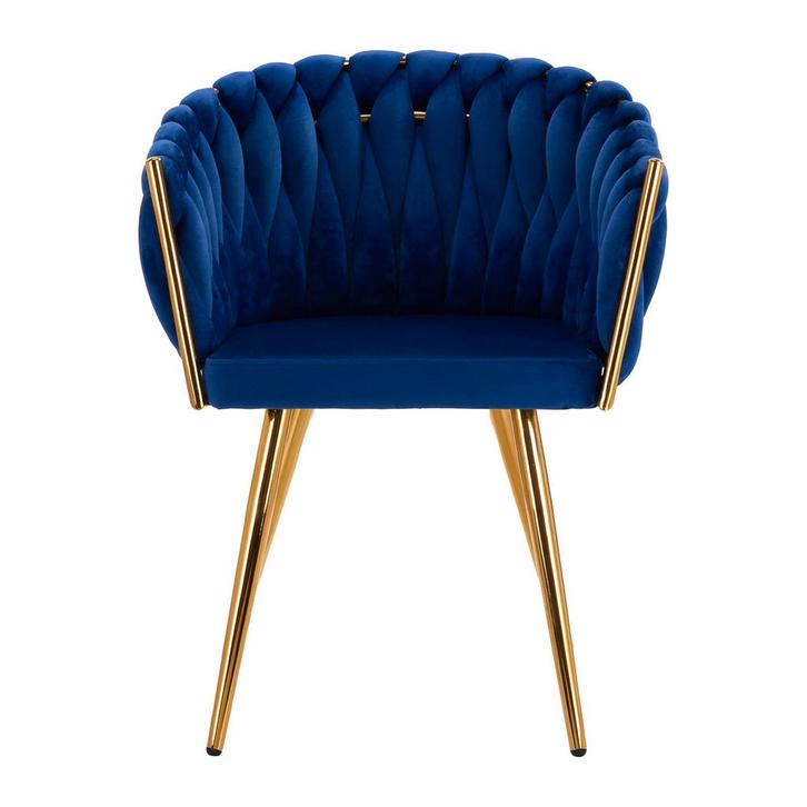 Luxe stoel met velvet – Absolute eyecatcher voor elke kamer, Huis en Inrichting, Stoelen, Eén, Blauw, Nieuw, Verzenden