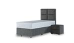 1 persoons Opberg Boxspring Antraciet, Verzenden, Nieuw, Eenpersoons
