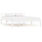 vidaXL Bedframe massief grenenhout wit 140x200 cm, Huis en Inrichting, Slaapkamer | Bedden, Verzenden, Wit, 140 cm, 200 cm