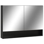 Badkamerspiegelkast LED Zwart - OP=OP! Topdeal!, Spiegelkast, Nieuw, Minder dan 25 cm, Minder dan 100 cm