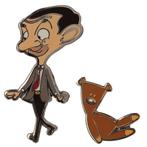 Emaille Button Mr. Bean en Teddybear - 2,5-4x2cm NIEUW, Verzamelen, Nieuw, Ophalen of Verzenden
