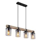 Hanglamp LILA 10.0 cm 4-lichts Zwart, Smoked, Huis en Inrichting, Lampen | Hanglampen, Ophalen of Verzenden, Nieuw, Metaal, Minder dan 50 cm