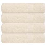 vidaXL Badhanddoeken FROGN 4 st 100x150 cm 360 g/m² crème, Verzenden, Nieuw