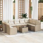 vidaXL Tuin Sofa Set Beige poly rattan, Tuin en Terras, Verzenden, Nieuw, Rotan