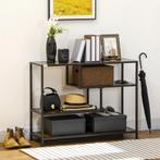 TRUUSK Bijzettafel Zwart - Smalle Console Tafel - 4 Niveaus, Huis en Inrichting, Kasten | Boekenkasten, Verzenden, Nieuw