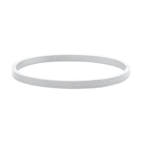Bangle armband - Stainless steel - Verkleurd niet, Sieraden, Tassen en Uiterlijk, Armbanden, Zilver, Nieuw, Staal, Verzenden