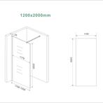 Aanbieding: Glasplaat Wiesbaden Slim 120x200 Cm Nano Vintage, Doe-het-zelf en Verbouw, Sanitair, Ophalen of Verzenden, Nieuw