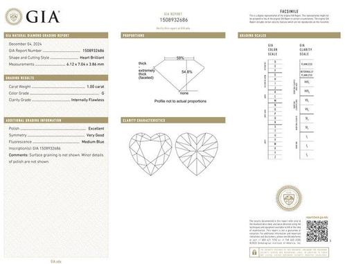 2 pcs Diamant (Natuurlijk) - 2.00 ct - Hart - F, G - IF,, Sieraden, Tassen en Uiterlijk, Edelstenen