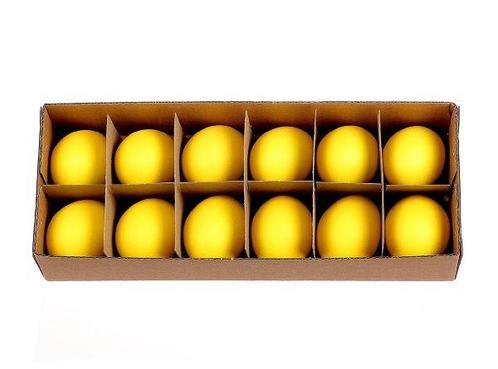 Kippeneieren geel - set van 12 stuks echte leeggeblazen, Hobby en Vrije tijd, Knutselen, Nieuw, Ophalen of Verzenden