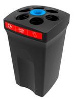 Kunststof afvalbak voor plastic bekers | Zwart/Rood | 100..., Verzenden, Nieuw in verpakking