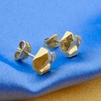 Gouden oorstekers; Scandinavisch design (oorbellen), Sieraden, Tassen en Uiterlijk, Oorbellen, Ophalen of Verzenden, Gebruikt
