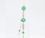 Armband - 18 karaat Roségoud, Witgoud Smaragd - Diamant, Nieuw