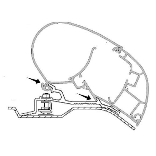 Dometic | Dometic PR-Adapt adapter voor dakluifels PR 2000, Caravans en Kamperen, Tentaccessoires, Nieuw, Verzenden