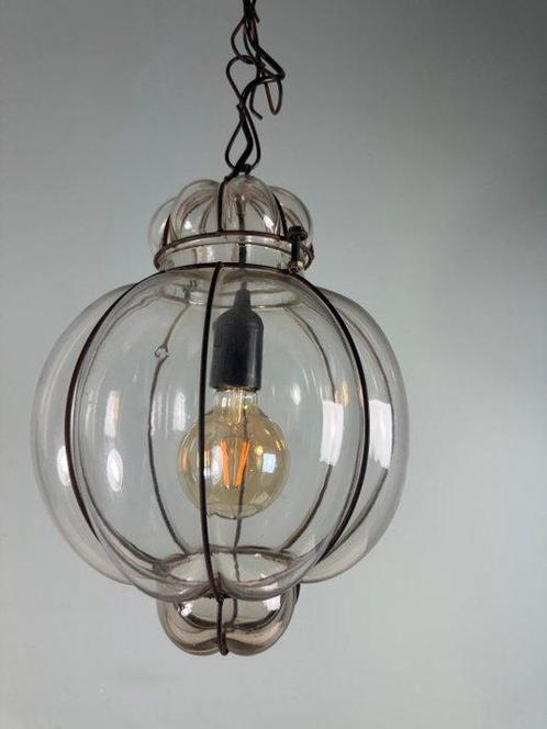 Lamp - Glas - Vintage Venetiaanse Hanglamp van Glas, Antiek en Kunst, Curiosa en Brocante