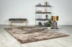 Hoogpolig Vloerkleed | Glamour | Taupe | 120x170 cm, Verzenden, Nieuw