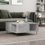 vidaXL Salontafel 80x80x36,5 cm bewerkt hout betongrijs, Huis en Inrichting, Tafels | Salontafels, 50 tot 100 cm, Verzenden, Nieuw