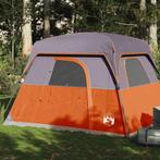 vidaXL Tent 4-persoons waterdicht oranje, Caravans en Kamperen, Verzenden, Nieuw, Tot en met 2