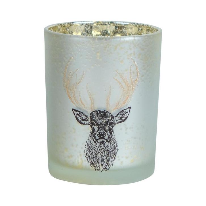 Theelichthouder hert gouden gewei medium 12cm, Huis en Inrichting, Woonaccessoires | Overige, Verzenden