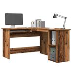 vidaXL Hoekbureau 120x140x75 cm bewerkt hout oud houtkleurig, Verzenden, Nieuw