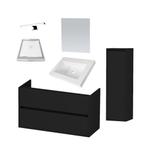 Badkamermeubelset NEXXT Small 100cm Mat Zwart, Ophalen of Verzenden, Nieuw, Bad