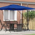 vidaXL Roma Parasol Blauw 286 x 284 x 265 cm Aluminium en, Tuin en Terras, Parasols, Verzenden, Nieuw, 2 tot 3 meter