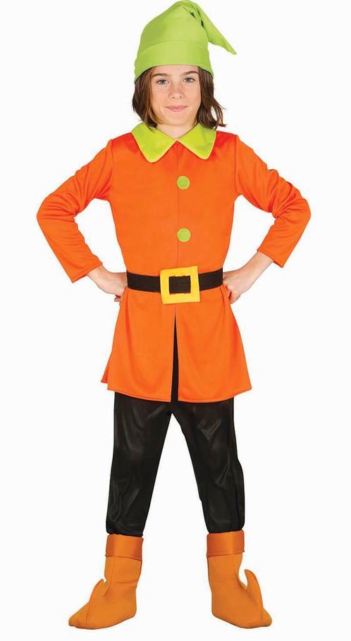 Dwerg Kostuum Kind Oranje, Kinderen en Baby's, Carnavalskleding en Verkleedspullen, Nieuw, Verzenden