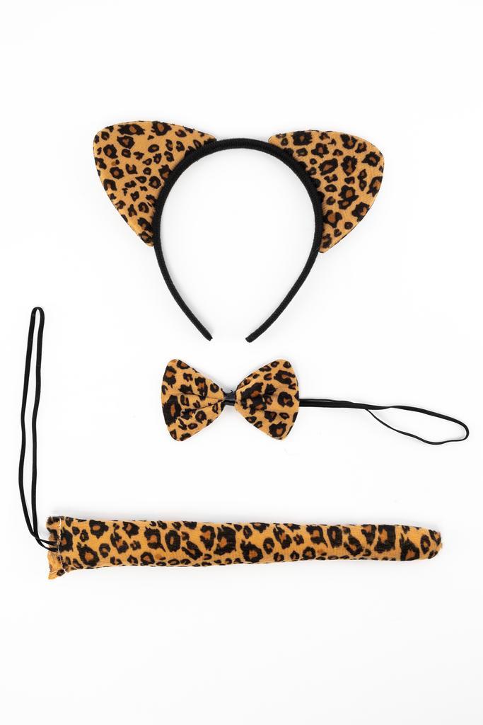 Haarband Set Luipaard Oren Strik Diadeem Bruin Oortjes Pante, Kleding | Dames, Carnavalskleding en Feestkleding, Accessoires, Nieuw