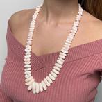 Natuurlijke roze koraal ketting met gegradueerde stam en, Verzamelen, Mineralen en Fossielen