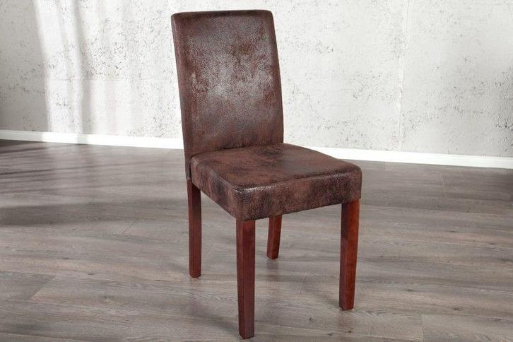 Edele koloniale stoel GENUA sigaarbruin vintage look grenen, Huis en Inrichting, Stoelen, Ophalen of Verzenden