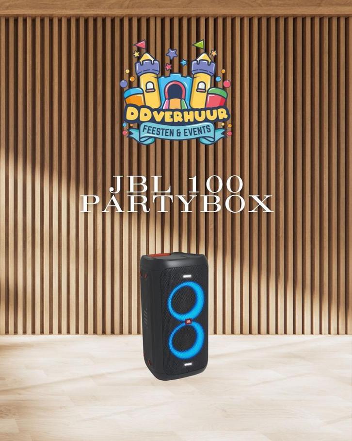 JBL 100 Partybox huren – Bluetooth speakerset – €30 p/dag, Hobby en Vrije tijd, Feestartikelen | Verhuur, Zo goed als nieuw
