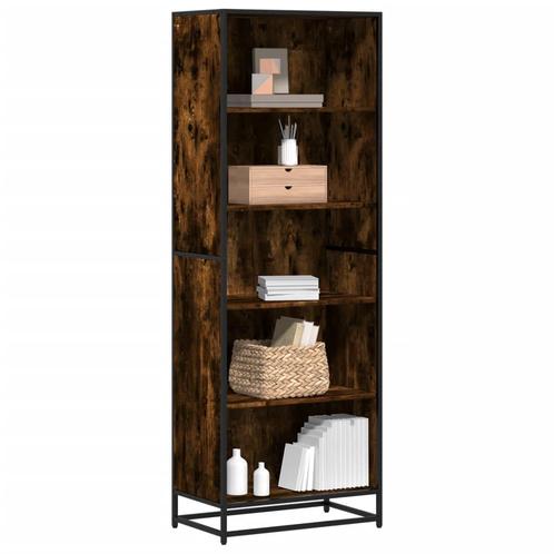 vidaXL Boekenkast 60x35x170,5 cm bewerkt hout gerookt, Huis en Inrichting, Kasten | Boekenkasten, Nieuw, Overige houtsoorten, Verzenden