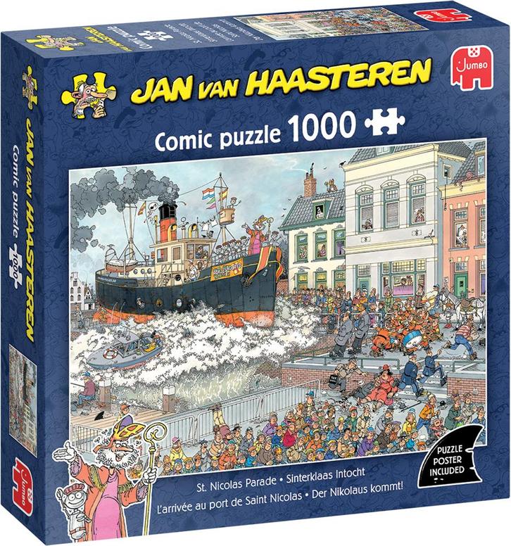 Jan van Haasteren - Sinterklaas Intocht Puzzel (1000, Hobby en Vrije tijd, Denksport en Puzzels, Nieuw, Verzenden