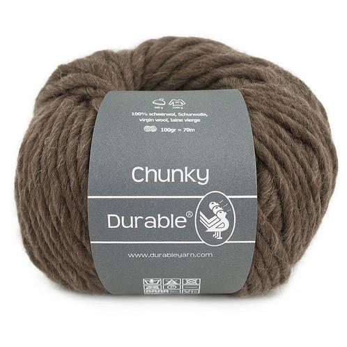 Durable Chunky - 2230 dark brown - 100% Scheerwol, Hobby en Vrije tijd, Breien en Haken, Ophalen of Verzenden