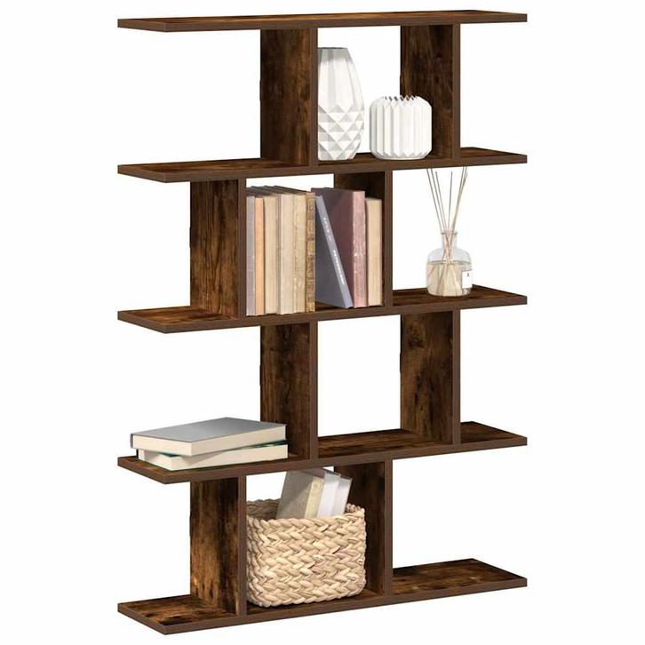 vidaXL Wandschap kubus 12 vakken bewerkt hout gerookt, Huis en Inrichting, Woonaccessoires | Wandplanken en Boekenplanken, Nieuw
