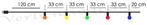 prikkabel - 20 meter met 60 LED lampen  (5 kleuren), Tuin en Terras, Buitenverlichting, Verzenden, Nieuw