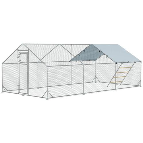 TRUUSK Kippenhok Vrijloopren Van Staal, 300 X 600 X 195 Cm K, Dieren en Toebehoren, Vogels | Toebehoren, Nieuw, Verzenden