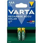 Varta AAA (HR03) Recharge Accu Solar batterijen /, Audio, Tv en Foto, Accu's en Batterijen, Nieuw, Ophalen of Verzenden